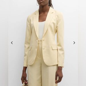 NWT Joseph Belmore Cream Single-Breasted Cotton-Silk Jacket Sz44 SOLDOUT Online